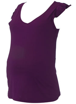 Maternity violet zip back top