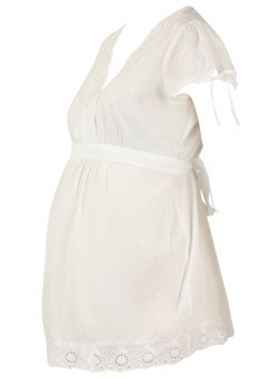 Dorothy Perkins Maternity white cutwork tunic
