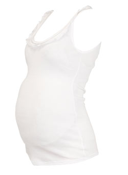 Maternity white frill vest
