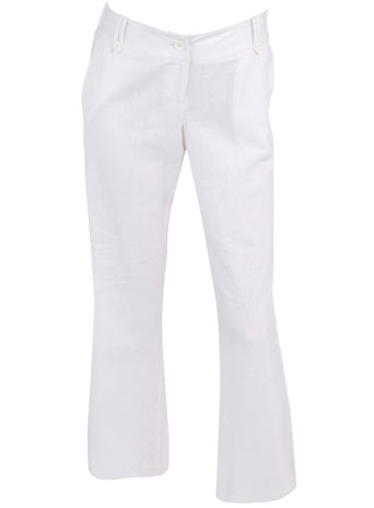 Dorothy Perkins Maternity white linen trousers