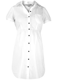Dorothy Perkins Maternity white long-line shirt