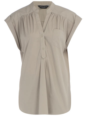 Dorothy Perkins Mink cotton pocket blouse DP05224652