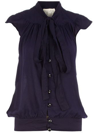 Dorothy Perkins Navy blue short sleeve blouse DP88000004