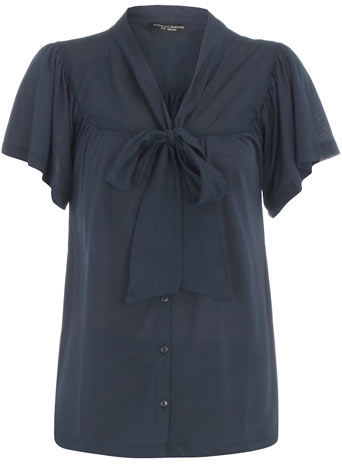 Dorothy Perkins Navy pussybow blouse DP56287123