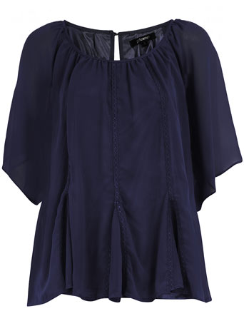 Dorothy Perkins Navy swing blouse DP89000011