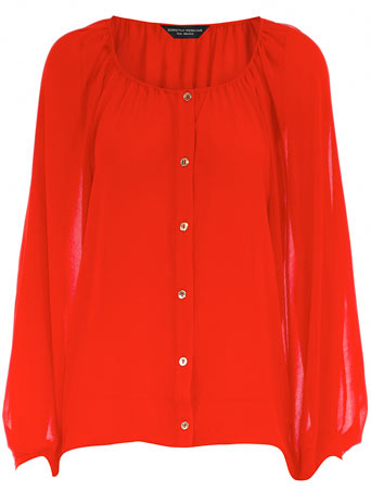 Dorothy Perkins Orange balloon sleeve blouse DP05234074