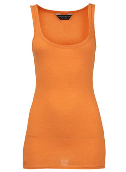 Orange marl scoop vest
