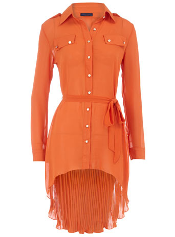 Dorothy Perkins Orange oversized sheer blouse DP82000297