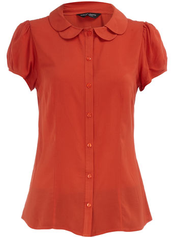 Dorothy Perkins Orange scallop collar blouse DP05267574