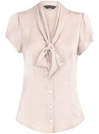 Dorothy Perkins Oyster pussybow blouse