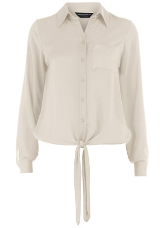 Dorothy Perkins Oyster tie front blouse DP05259681