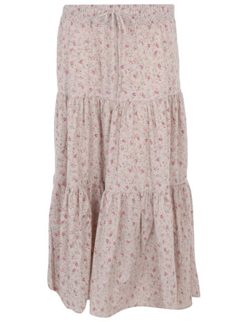 Dorothy Perkins Peach lily rose maxi skirt
