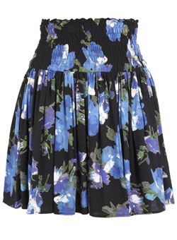 Petite black/blue skirt