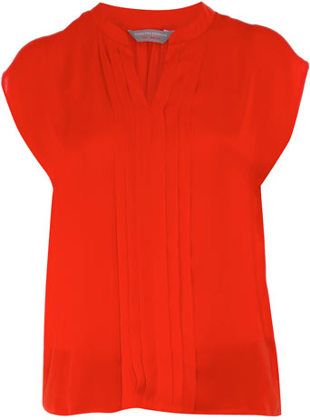 Dorothy Perkins Petite red pleat blouse DP79437812