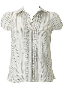 Dorothy Perkins Petite stripe frill blouse