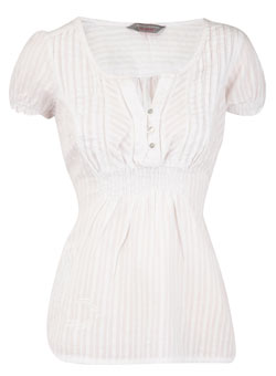 Dorothy Perkins Petite white dobby blouse