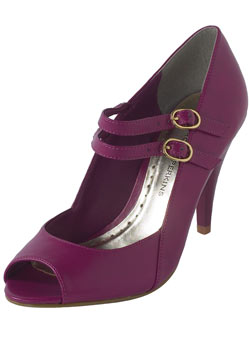 Dorothy Perkins Pink 2 bar peep toe shoes