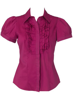 Dorothy Perkins Pink pintuck blouse