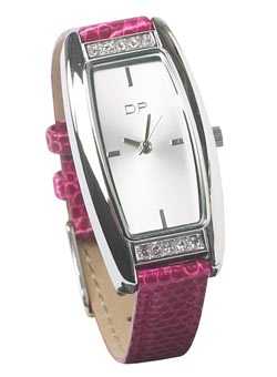 Pink skinny strap watch
