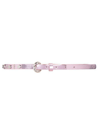Pink stud skinny belt