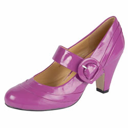 Dorothy Perkins Purple large buckle shoes