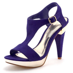 Purple metal heel shoes