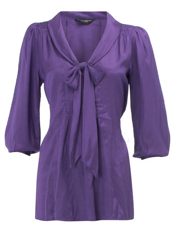Dorothy Perkins Purple pussybow blouse DP05195672