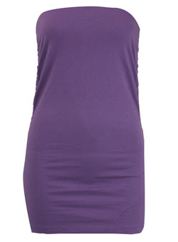 Dorothy Perkins Purple ruched side boob tube