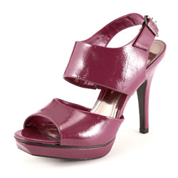 Purple strap platform shoes