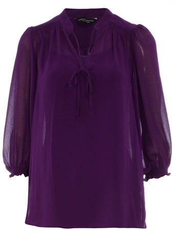 Dorothy Perkins Purple tie neck blouse DP05251972