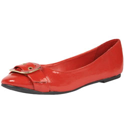 Dorothy Perkins Red buckle pumps