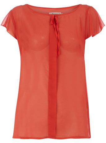 Dorothy Perkins Red chiffon blouse DP80000299