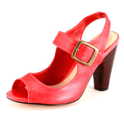 Dorothy Perkins Red square buckle shoes