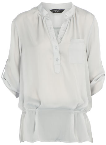 Dorothy Perkins Silver cupro ruched blouse DP05214360