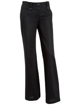 Tall black linen trousers
