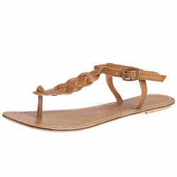 Dorothy Perkins Tan leather plait sandals