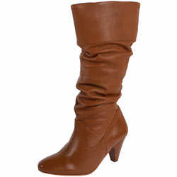 Dorothy Perkins Tan leather slouch boots