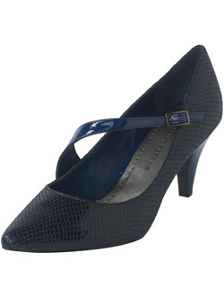 Dorothy Perkins Teal asymmetric bar shoes