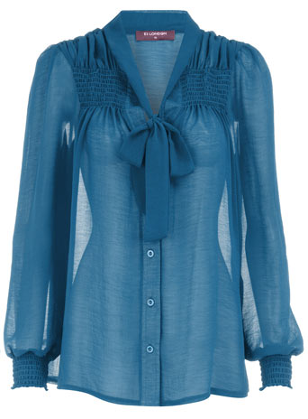 Dorothy Perkins Teal pussybow blouse DP51000803