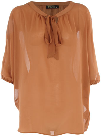 Terracotta chiffon blouse DP51000711