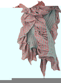 Dorothy Perkins Watermelon ruched check scarf