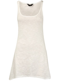 White asymmetric vest