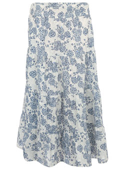 Dorothy Perkins White/blue maxi skirt