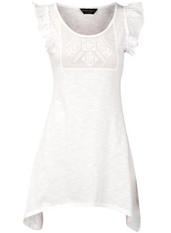 White embroidered tunic
