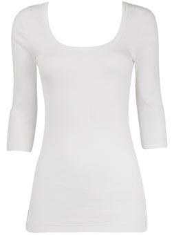 Dorothy Perkins White scoop back top