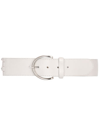 White strappy stud belt