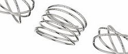 Dorothy Perkins Womens 3 Pack Silver Spiral Rings- Silver