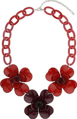 Dorothy Perkins, 1134[^]262015000709273 Womens 3D Red Flower Collar- Red DP49816206