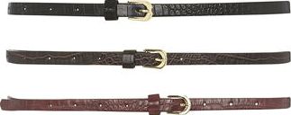 Dorothy Perkins, 1134[^]262015000713295 Womens 3PP Croc Textured Skinny Belts- Multi