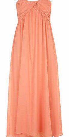 Womens Alice & You Peach Ruched Maxi Dress-